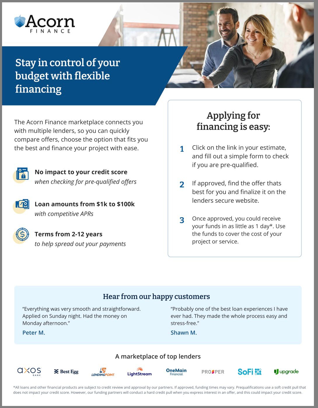 Acorn Finance - Flexible financing options for your countertop project